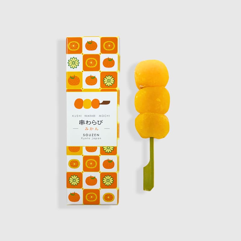 京都の人気でおしゃれなお土産なら「串わらび」-京都で人気のかわいいお菓子｜京西陣 茶房 宗禅｜SOUZEN KYOOTO JAPAN｜みかん