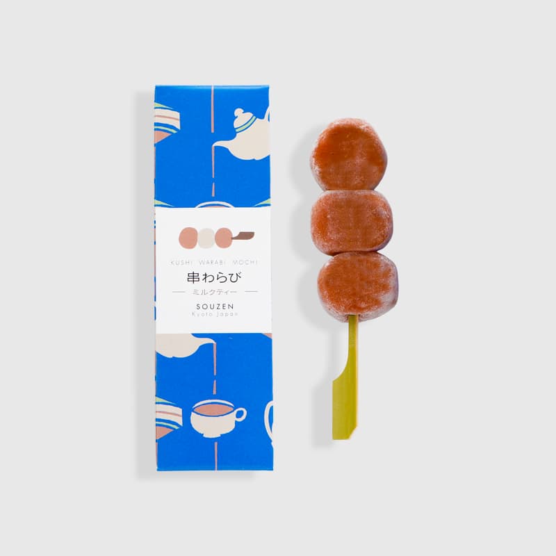 京都の人気でおしゃれなお土産なら「串わらび」-京都で人気のかわいいお菓子｜京西陣 茶房 宗禅｜SOUZEN KYOOTO JAPAN｜ミルクティ