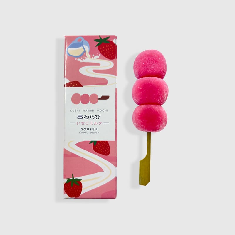 京都の人気でおしゃれなお土産なら「串わらび」-京都で人気のかわいいお菓子｜京西陣 茶房 宗禅｜SOUZEN KYOOTO JAPAN｜いちごミルク