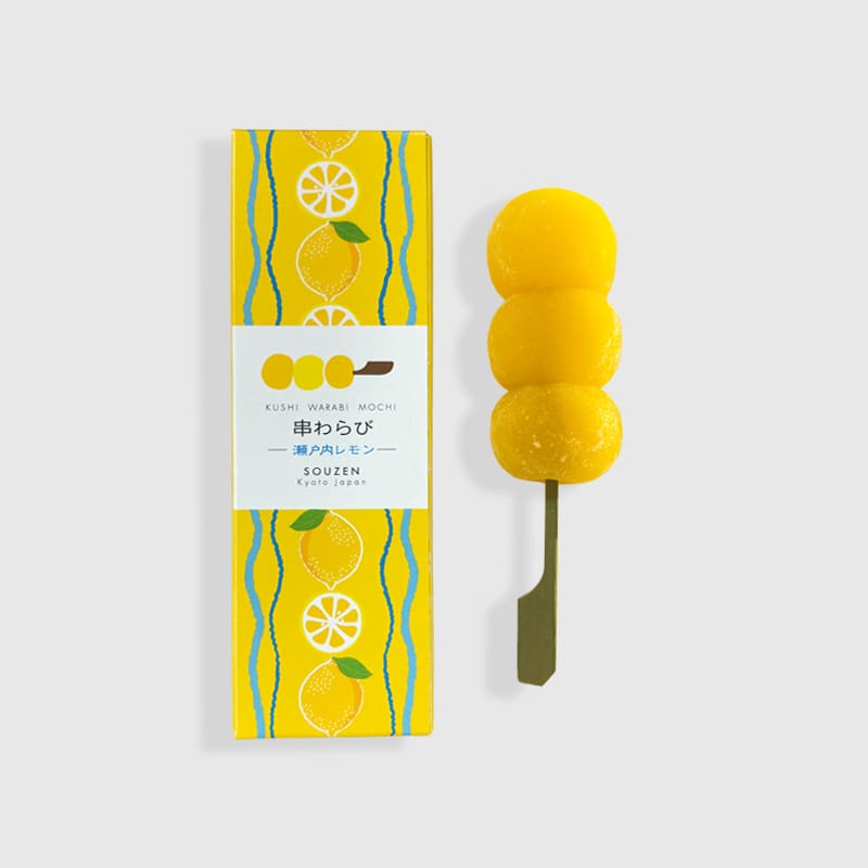 京都の人気でおしゃれなお土産なら「串わらび」-京都で人気のかわいいお菓子｜京西陣 茶房 宗禅｜SOUZEN KYOOTO JAPAN｜夏限定　瀬戸内レモン